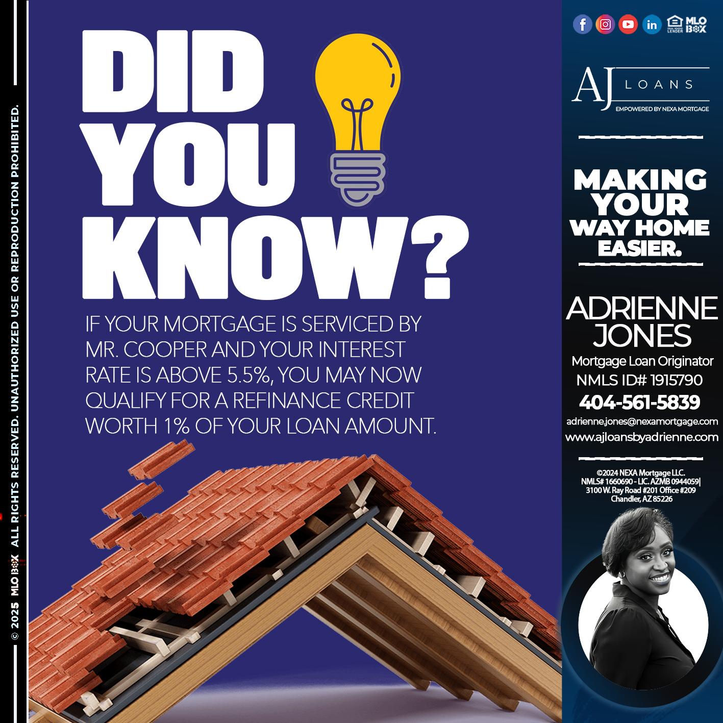DID YOU KNOW - Adrienne Jones -Mortgage Loan Originator