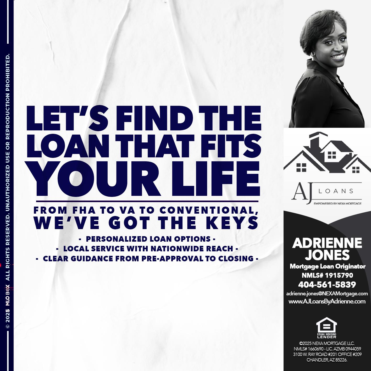 LETS FIND - Adrienne Jones -Mortgage Loan Originator