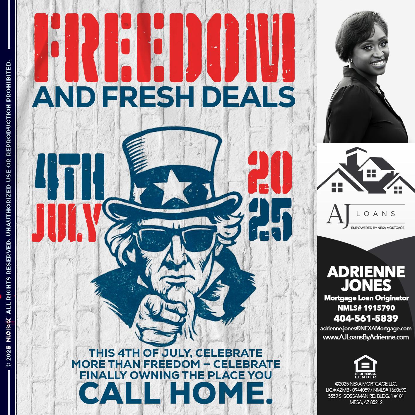 FRREDOM - Adrienne Jones -Mortgage Loan Originator