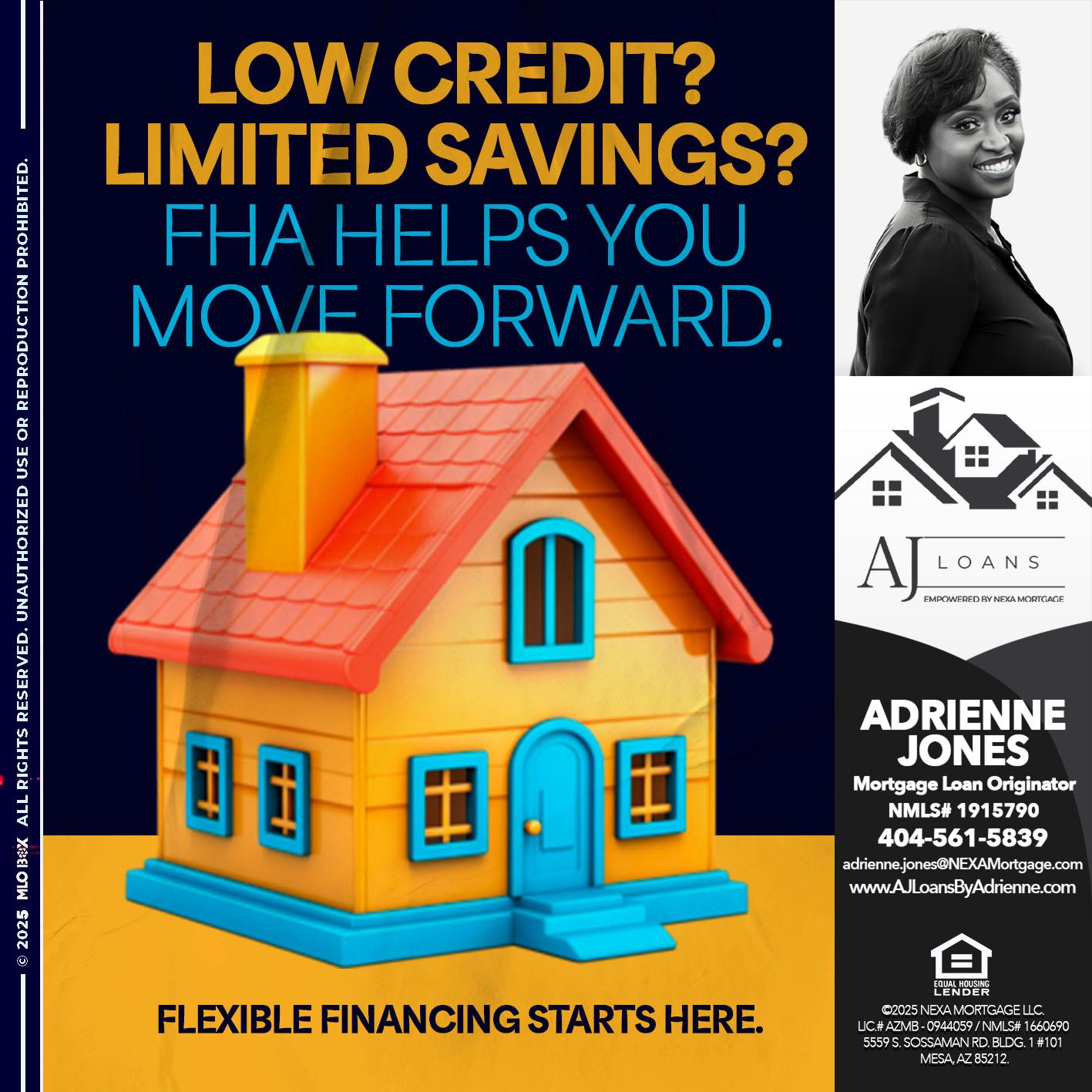 LOW CREDIT - Adrienne Jones -Mortgage Loan Originator