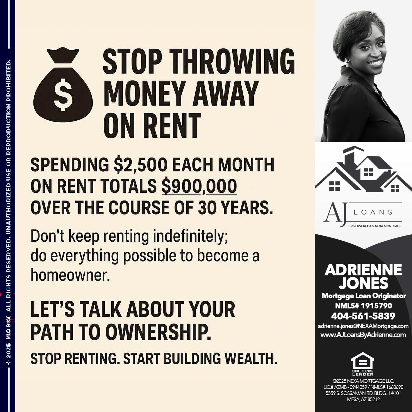 STOP THROWING - Adrienne Jones -Mortgage Loan Originator