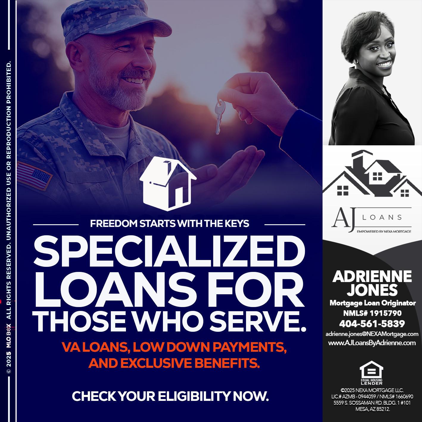 SPECIALIZED LOANS - Adrienne Jones -Mortgage Loan Originator