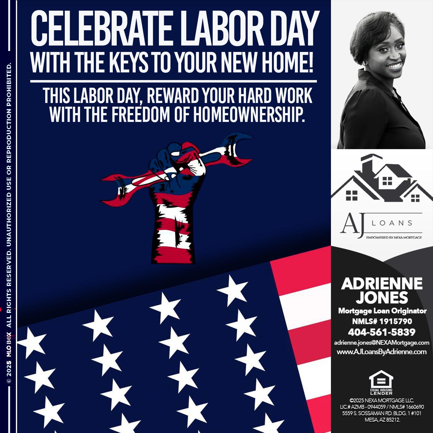 LABOR DAY - Adrienne Jones -Mortgage Loan Originator